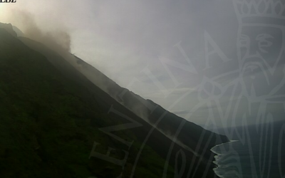 Comunicato trabocco lavico vulcano Stromboli del 17 Gennaio 2023 ore 10:30 UTC